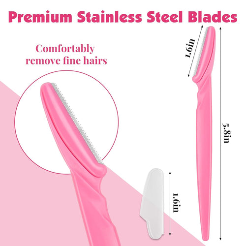 100 Pcs Eyebrow and Face Razors for Women and Men, Multi-Color Facial Shavers with Protective Covers, Safe for Beginners