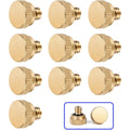 Brass Misting Nozzle Plug, 10 Pack | 10/24 Unc Mister Plugs For Outdoor Cooling System, Greenhouse Garden Watering