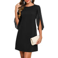 Oten Women'S 2026 Flutter Sleeve Cocktail Dress Crew Neck Chiffon Formal Wedding Guest Party Short Dresses