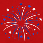 Womens American Flag Shirt USA Fireworks Patriotic Print T-Shirt 4th of July Crewneck Tee