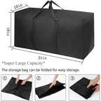 Extra Large Moving Bags With Strong Zippers & Carrying Handles, Storage Bags Storage Totes For Clothes, Moving Supplies, Space Saving Oversized Storage Bag Organizer For Moving, Traveling (2 Pack)
