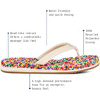Sanuk Womens Bubblecush | Flip Flops For Women | Yoga Sandals For Women | Women'S Beach Sandals | Comfort Footbed