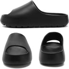 Jaeynow Cloud Slides For Women,Unisex Eva Soft Recovery Slides,Thick Sole Open Toe Mens Pillow Slides Shower Shoes Outdoor&Indoor House Slippers