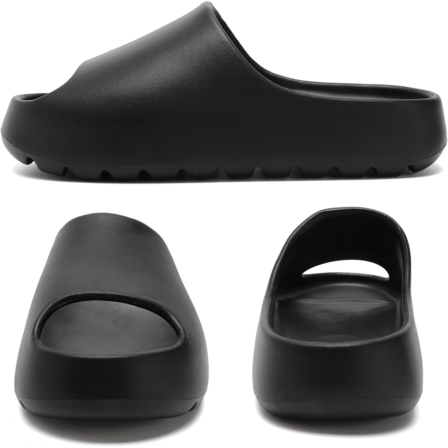 Jaeynow Cloud Slides For Women,Unisex Eva Soft Recovery Slides,Thick Sole Open Toe Mens Pillow Slides Shower Shoes Outdoor&Indoor House Slippers