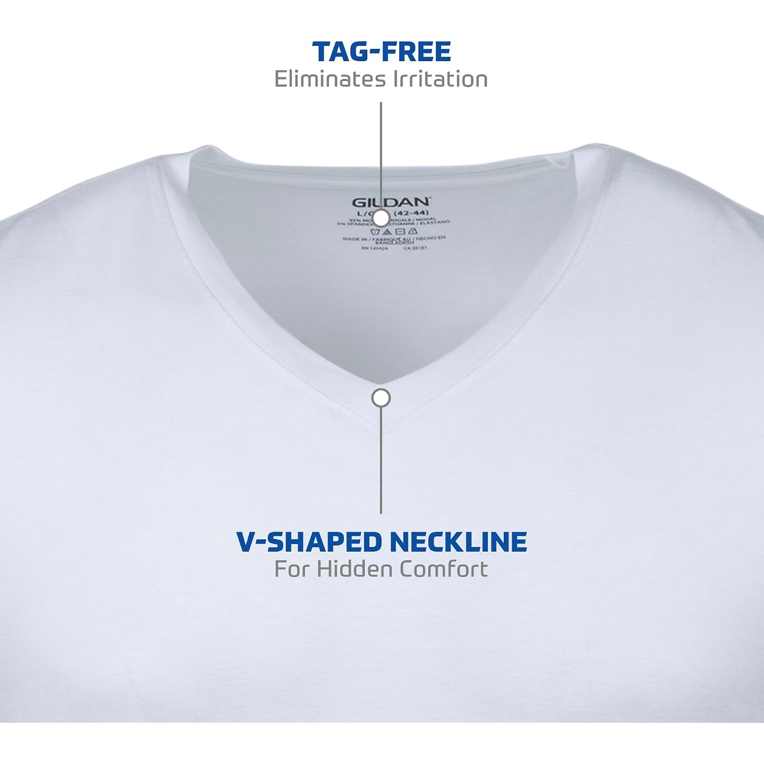Gildan Men'S V-Neck T-Shirts, Multipack, Style G1103