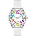 Bisley Watch for Women Big Face Colorful Arabic Numeral Easy to Read Soft Silicone Strap Watch