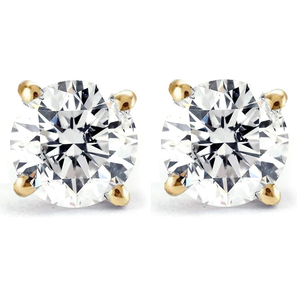 Pompeii 2 1/4 Ct T.W. Diamond Screw Back Studs Lab Grown 14k Yellow Gold (GH,SI)