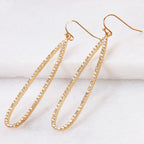 Simulated Diamond Teardrop Dangle Earrings for Women - Cubic Zirconia Crystal Long Dangling Earrings