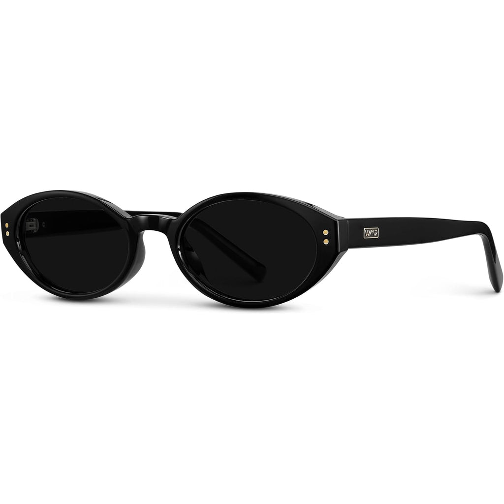 Wearme Pro Wmp Eyewear – Women’S Oval Sunglasses: Slim 90S-Inspired Frame With Soft Curves, Trendy Minimal Fashion Look