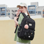 Abshoo Big Student Laptop Backpack For College Women Middle High School Teen Girls Bookbag Travel Daypack (Black) | For College