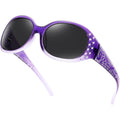 Polarized Sunglasses For Women, Rhinestone Wrap Around Sunglasses With Uv400 Protection