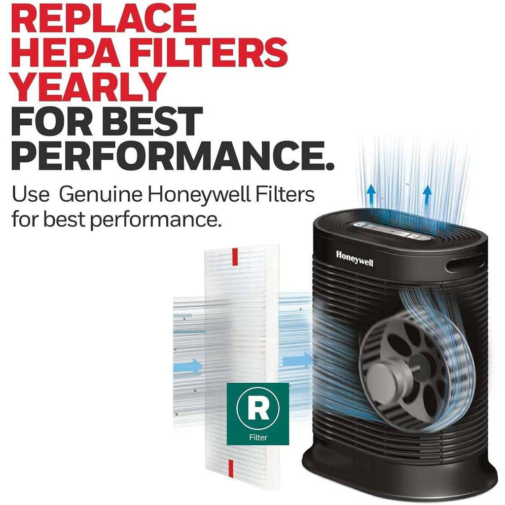 Honeywell Hepa Air Purifier Filter R, 3-Pack For Hpa 100/200/300, 3000 And 5000 Series - Airborne Allergen Hepa Air Filter Replacement Targets Wildfire/Smoke, Pollen, Pet Dander, And Dust