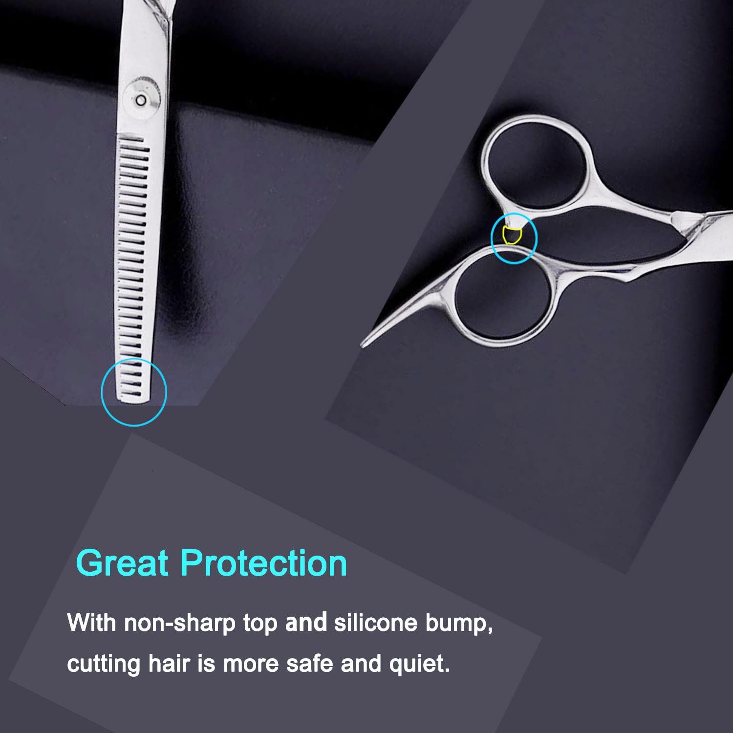 Hair Thinning Shears, Hair Cutting Scissors (6.7 Inches) With Fine Adjustable Tension Screw And 1 Piece Wipe Cloth