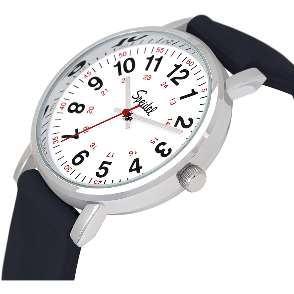 Speidel Original Scrub Watch™ For Nurse, Medical Professionals And Students – Various Medical Scrub Colors, Easy Read Dial, Military Time With Second Hand, Silicone Band, Water Resistant