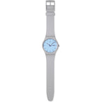 Swatch New Gent Biosourced Unisex Watch Casual Polymer Grey Quartz Waterproof Blueberry Sky