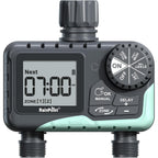 Rainpoint Water Timer For Garden Hose - 2 Zone Sprinkler Timer With Rain Delay/Manual Watering/Automatic Irrigation For Yard Lawn