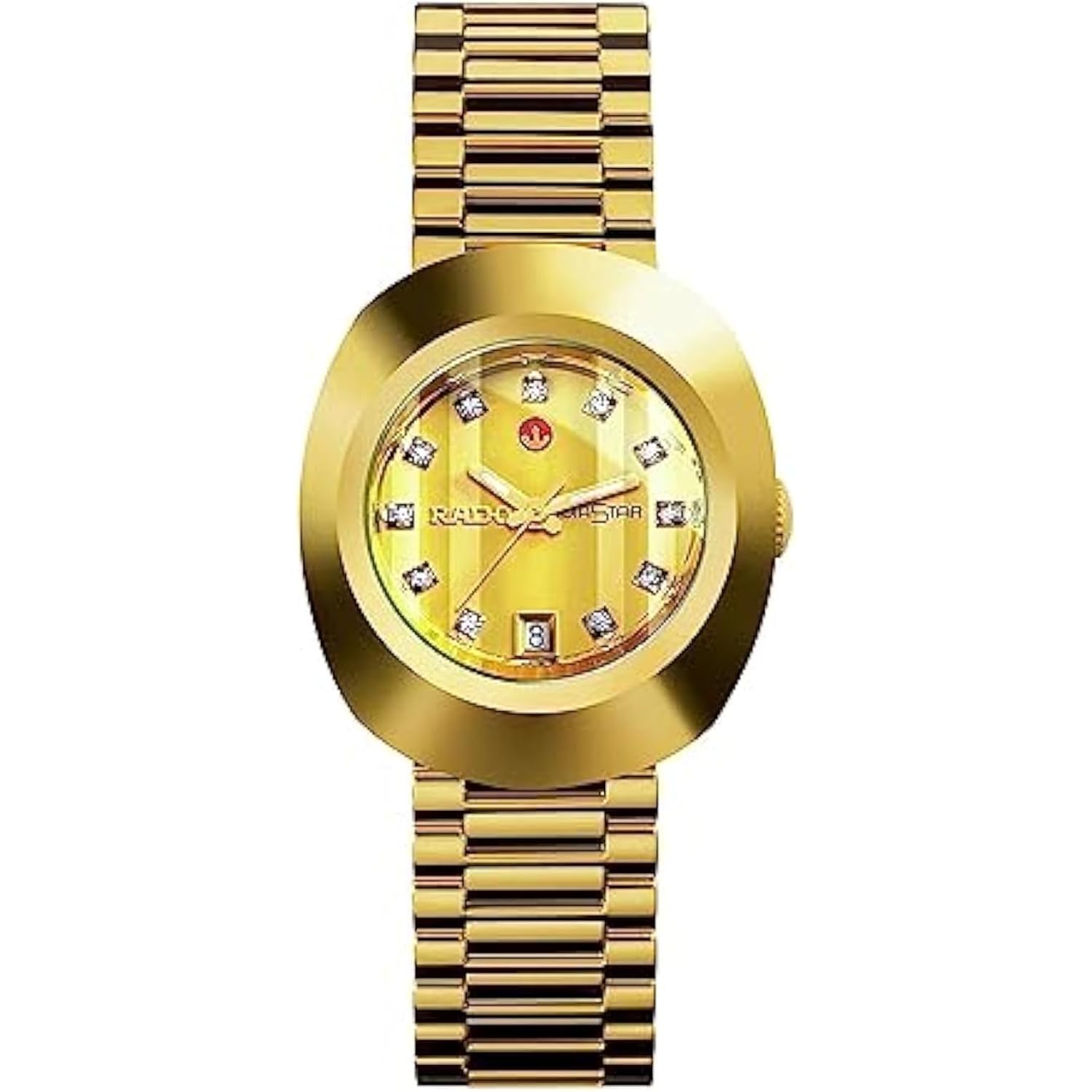 Rado Diastar Original Swiss Automatic Watch With Stainless Steel Strap, Gold, 21 (Model: R12416633)