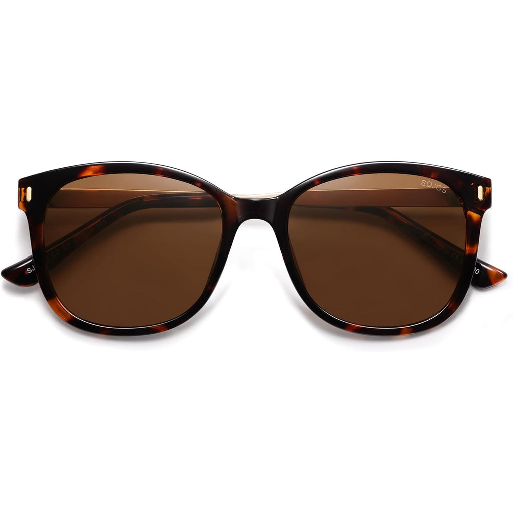 SOJOS Classic Square Polarized Sunglasses for Women Oversized Trendy Retro UV Protection Shade SJ2640