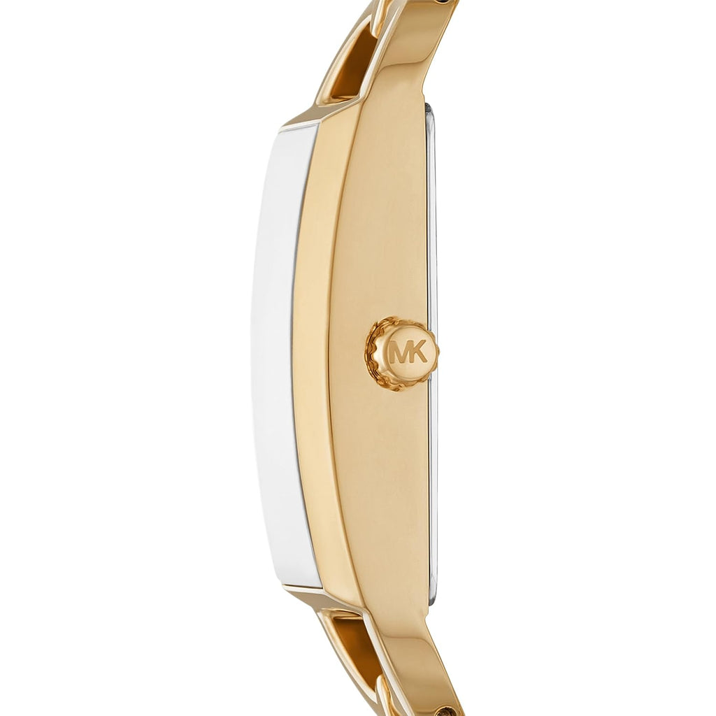 Michael Kors Women'S Mk Empire, Rectangular Stainless Steel Watch With Steel Or Leather Band