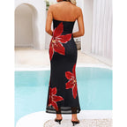 Zesica Women'S 2026 Summer Halter Neck Floral Print Maxi Dress Sleeveless Backless Wedding Guest Party Bodycon Long Dresses