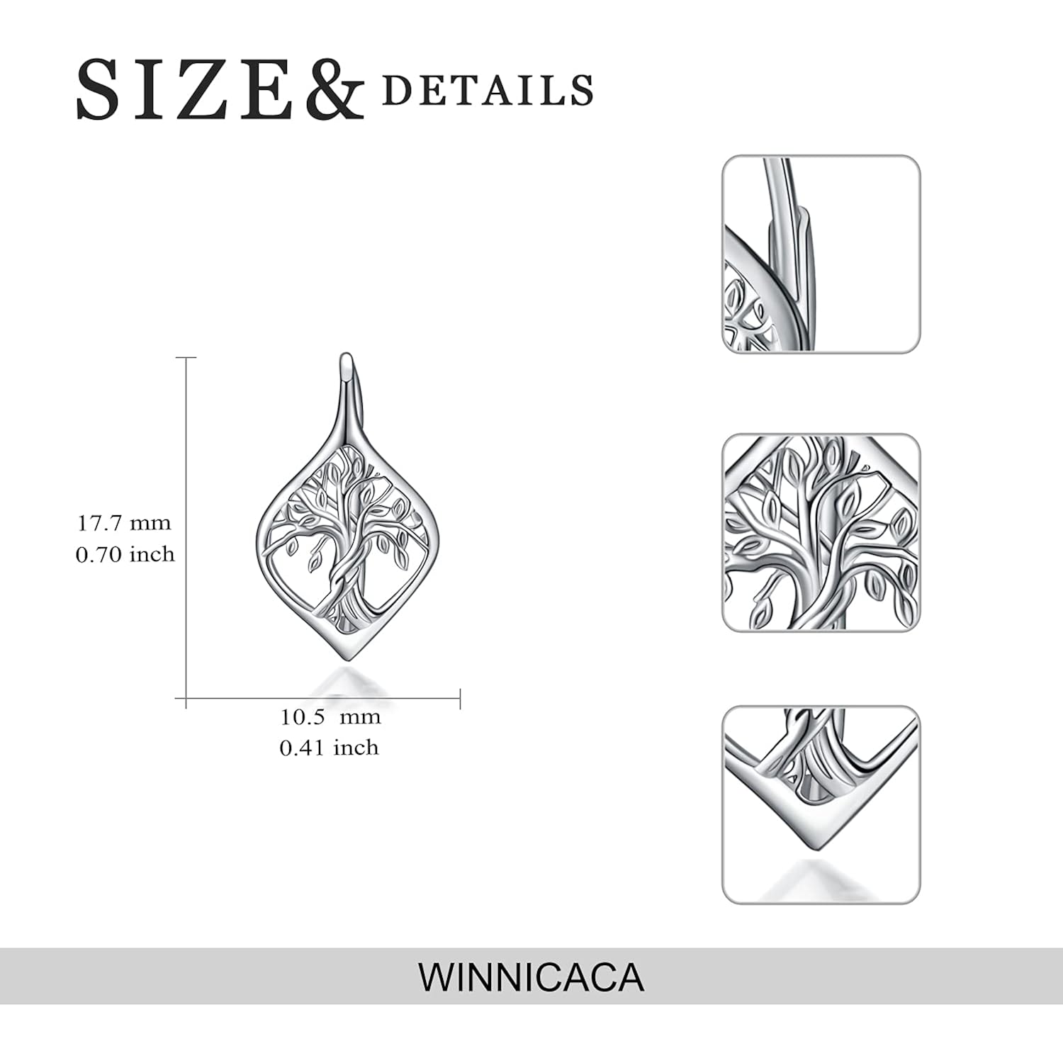 WINNICACA Leverback Earring for Women 925 Sterling Silver Dangle Drop Hoop Earrings Jewelry Gifts for Women Her Wife Birthday Anniversary Graduation Mothers Day Gifts for Mom