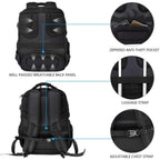 Kroser Tsa Friendly Travel Laptop Backpack 17.3 Inch Xl Computer Backpack Water-Repellent College Daypack Business Backpack With Rfid Pockets & Usb Port For Men/Women-Black