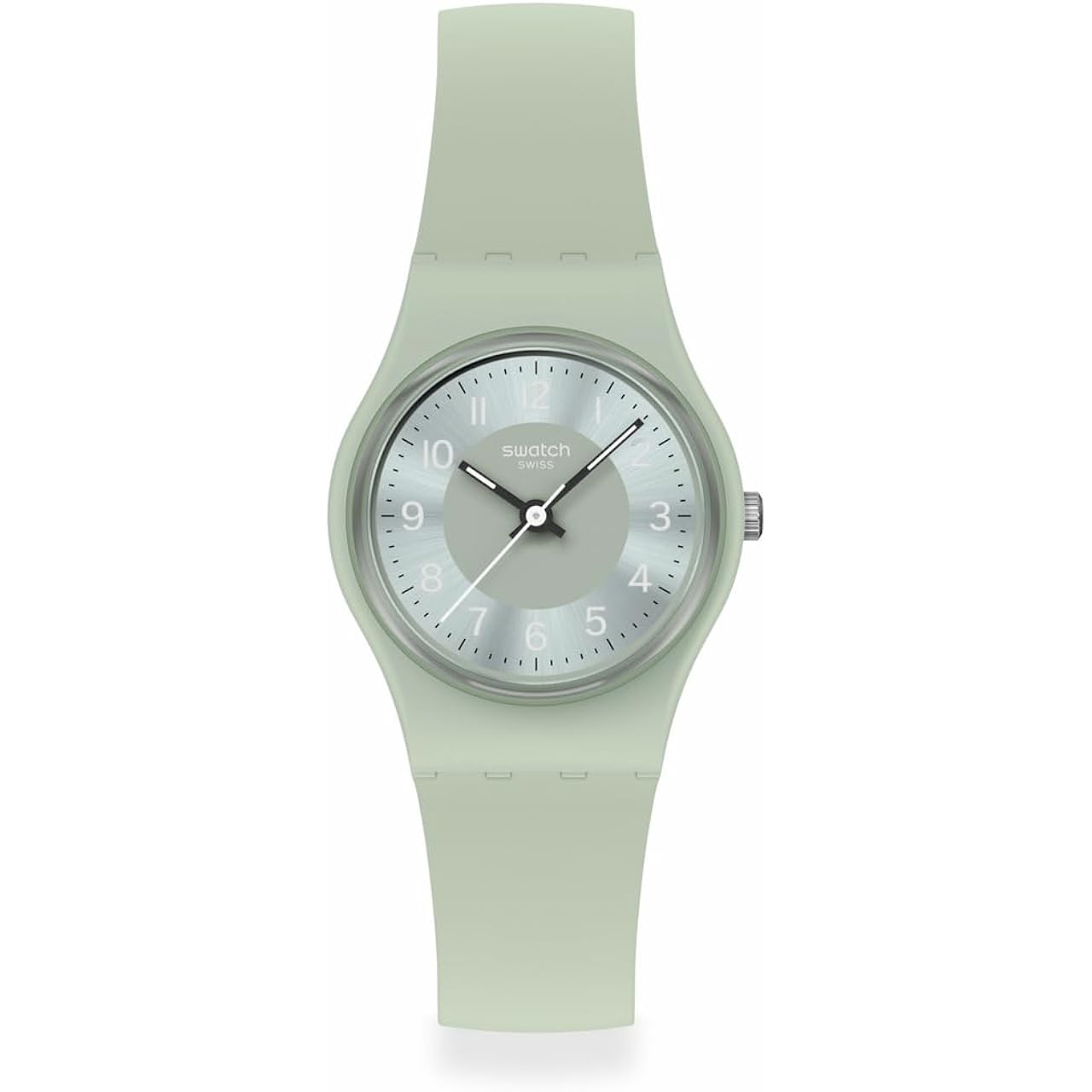 Swatch Lady Women'S Watch Casual Polymer Green Quartz Waterproof Serenity Of Sage