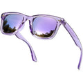 SIPHEW Polarized Sunglasses for Women & Men - UV400 Mirrored Beach Eyewear, Designer Unisex Fashion Sunglasses w/Medium Fit A02 Purple Mirror Lens