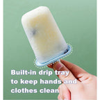 Popsicle Molds Set 6 Pieces Ice Popsicle Maker-Bpa Free,Easy-Release Ice Pop Molds,Homemade Ice Cream Molds (Blue)