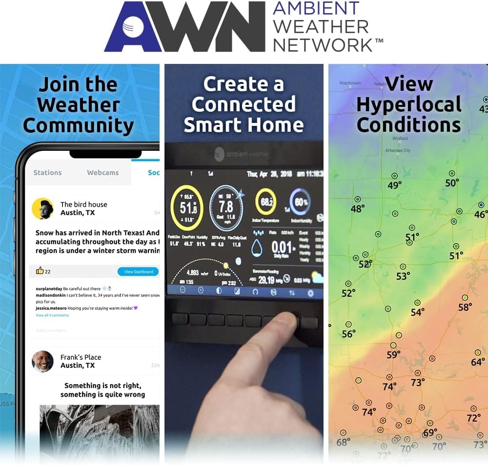Ambient Weather Ws-2902 Wi-Fi Smart Weather Station | With Wi-Fi Remote Monitoring And Alerts