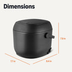 Amazon Basics Rice Cooker Small 3-cup Uncooked 6-cup Cooked, Micon with Fuzzy Logic,Keep Warm, Black