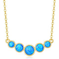 SISGEM Solid 14K Gold Opal Necklace for Women, Real Gold Choker Necklace Fine Jewelry Gifts for Wife,Mom,Mother'Day, 18 Inch