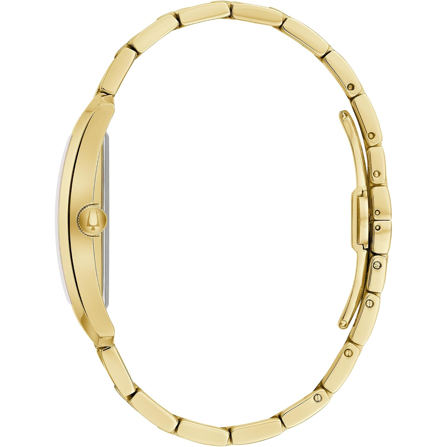 Bulova Our Lady Of Guadalupe Gold Stainless Steel 3-Hand Quartz Watch With Diamonds