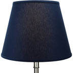 Lampshade 11" Top Diameter X 17" Bottom Diameter X 13" Slant Height With Washer (Spider) Attachment. For Use On Lamps With Harps (Navy)