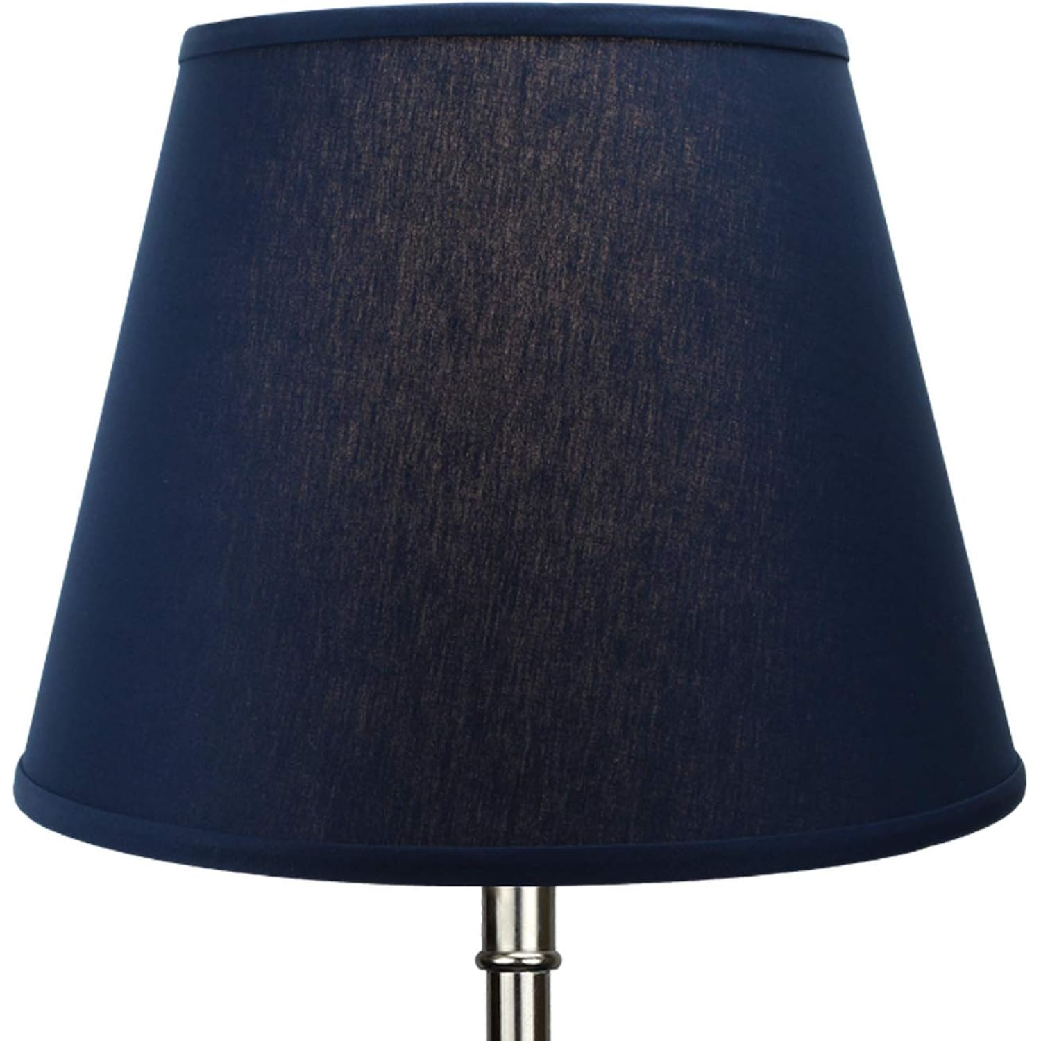 Lampshade 11" Top Diameter X 17" Bottom Diameter X 13" Slant Height With Washer (Spider) Attachment. For Use On Lamps With Harps (Navy)