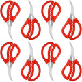 Calary 8Pcs Seafood Scissors Crab Scissors Seafood Shears Multifunctional Crab Leg Crackers And Tools