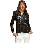 Zamback Design Handmade Leaf Leather Jacket