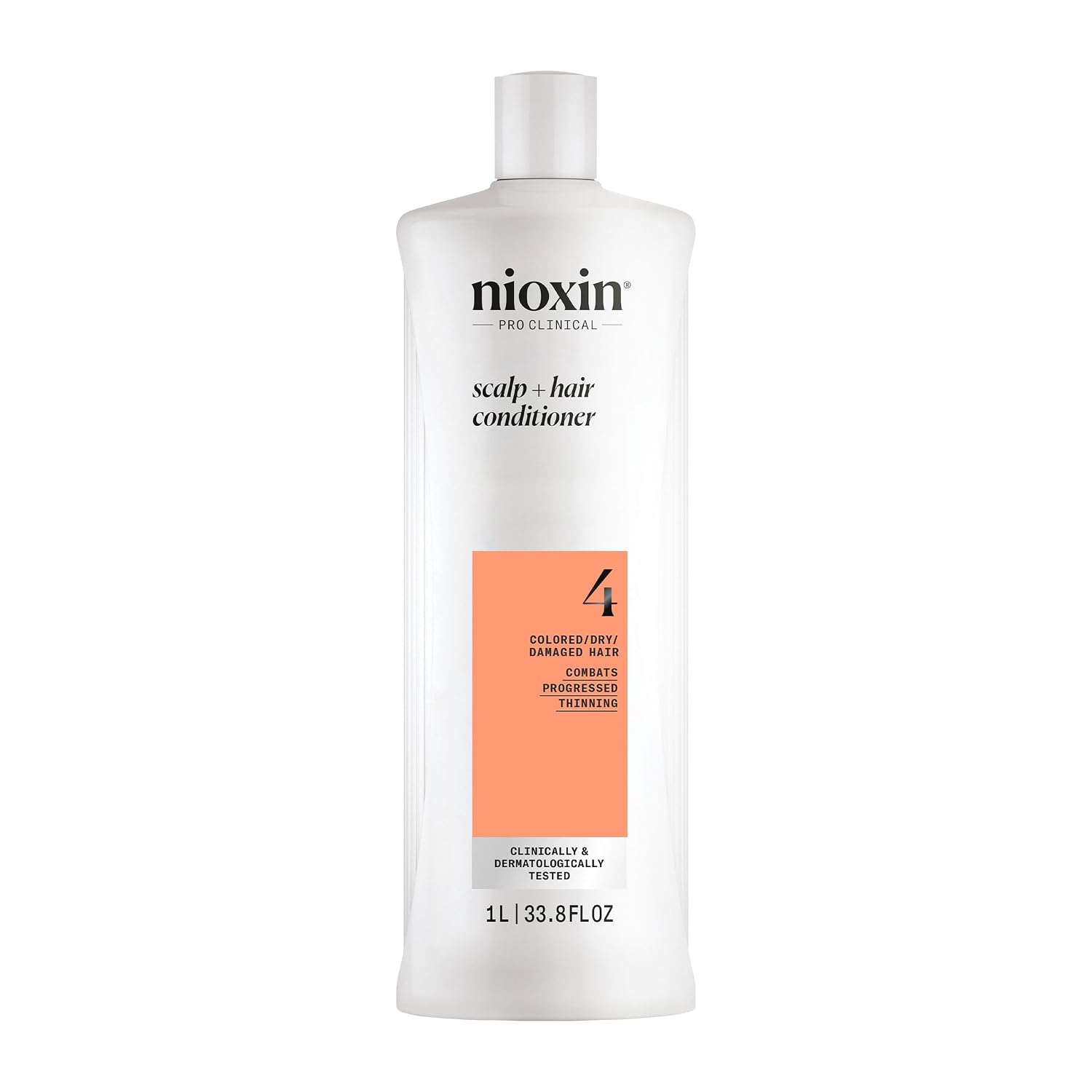Nioxin System 4 Scalp + Hair Thickening Conditioner For Colored, Dry, & Damaged Hair With Progressed Thinning Maintain Vibrant Color Nourish & Boost Hair Density With Niacinamide & Biotin