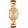 Coach Cass Women'S 2H Quartz Watch – Square Stainless Steel Case – Calfskin Strap – Stylish Accessory, Gift For Her 22M