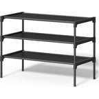 Songmics Shoe Rack, Space-Saving, Entryway, Metal Frame | Space-Saving Shoe Storage Organizer, Non-Woven Fabric Shelves, Ulsh023Bh01
