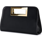 Vaschy Clutch Purse For Women,Fashion Vegan Leather Cut-Out Handle Evening Handbag Crossbody Shoulder Bag For Wedding,Party
