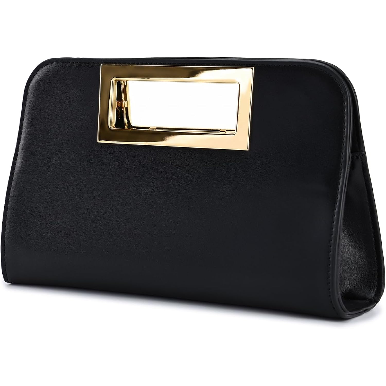 Vaschy Clutch Purse For Women,Fashion Vegan Leather Cut-Out Handle Evening Handbag Crossbody Shoulder Bag For Wedding,Party
