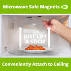 Hover Cover Magnetic Microwave Splatter Cover, Clear Microwave Cover For Food - Vented & Magnetic, 12-Inch, Food Grade Plate Cover, Bpa Free - Black