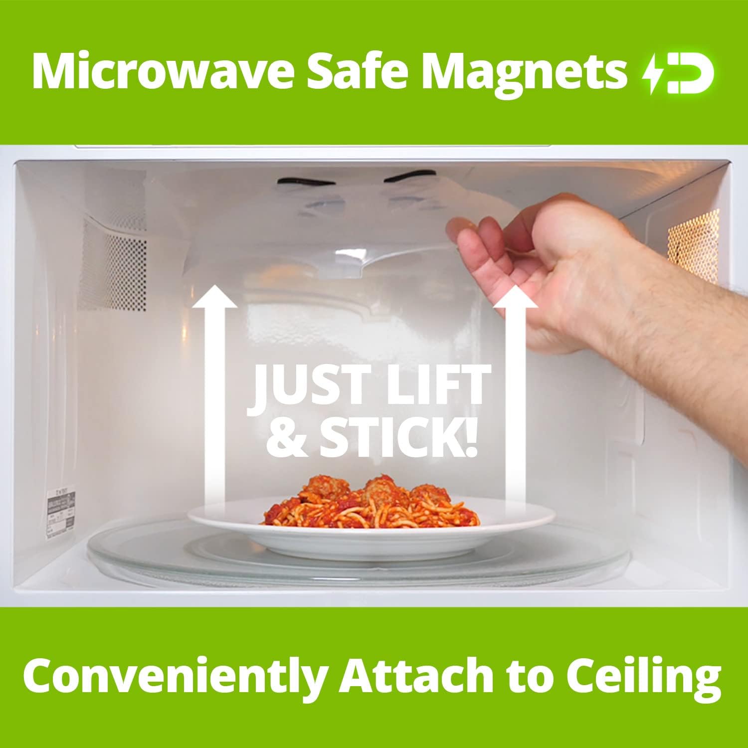 Hover Cover Magnetic Microwave Splatter Cover, Clear Microwave Cover For Food - Vented & Magnetic, 12-Inch, Food Grade Plate Cover, Bpa Free - Black