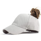 High Ponytail Baseball Hat - Women Messy Bun Hat, Sun Protection Ponycaps Retro Cap
