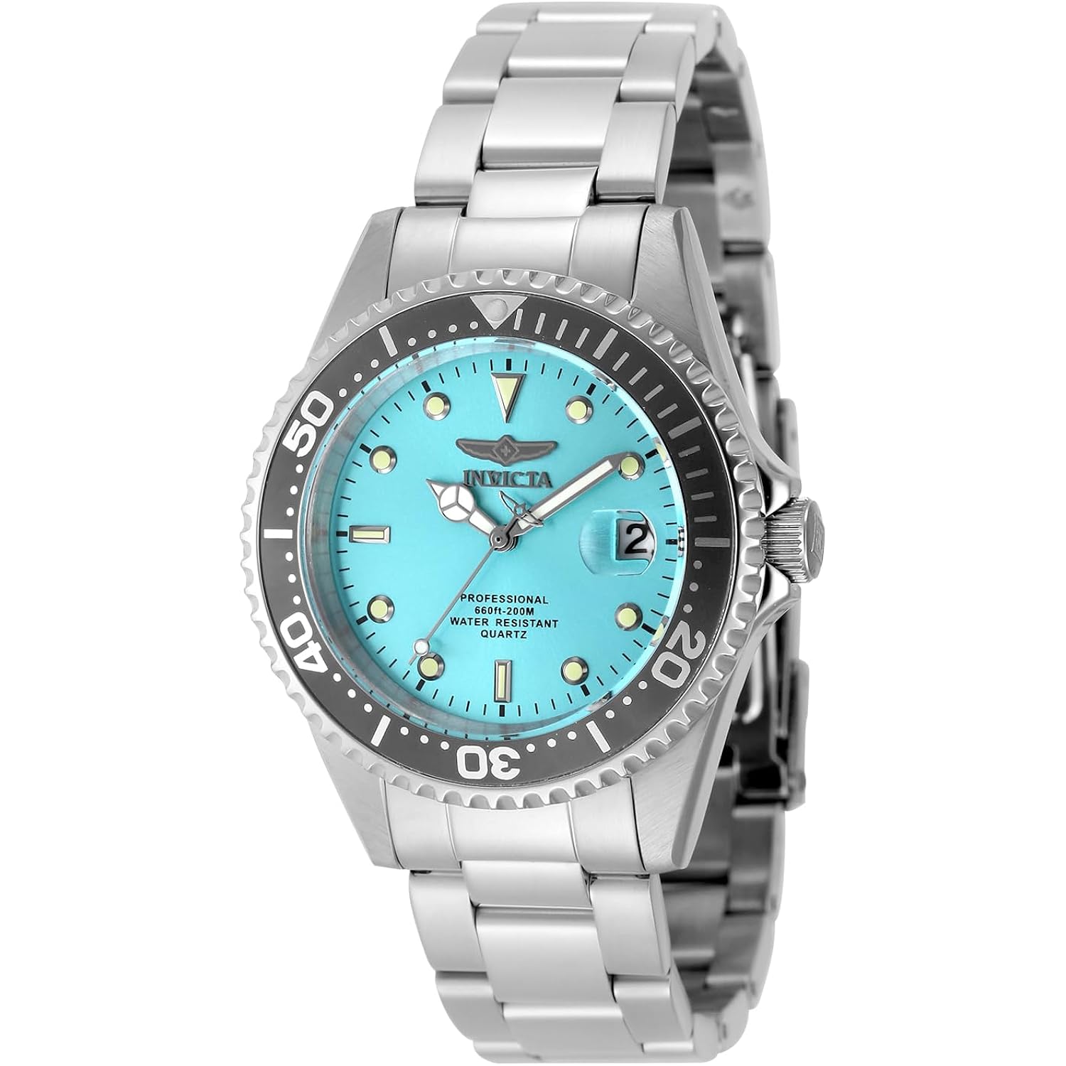 Invicta Pro Diver Men 37.5Mm Stainless Steel Steel Blue Dial Pc32 Quartz