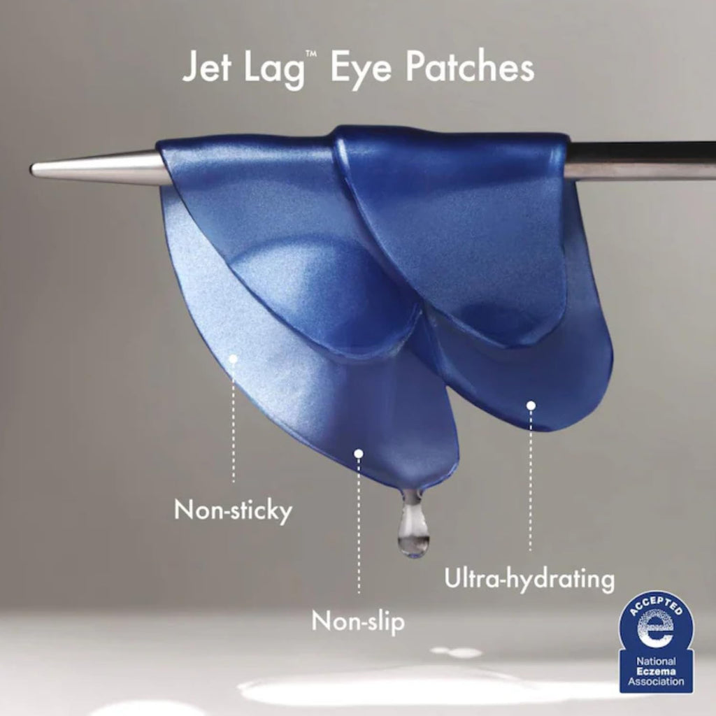 Summer Fridays Jet Lag Hydrating Eye Patches - De-Puffing Hydrogel Under Eye Masks With Hyaluronic Acid, Caffeine + Peptides - Soothing + Refreshing At-Home + Travel Skin Care (6 Pairs)