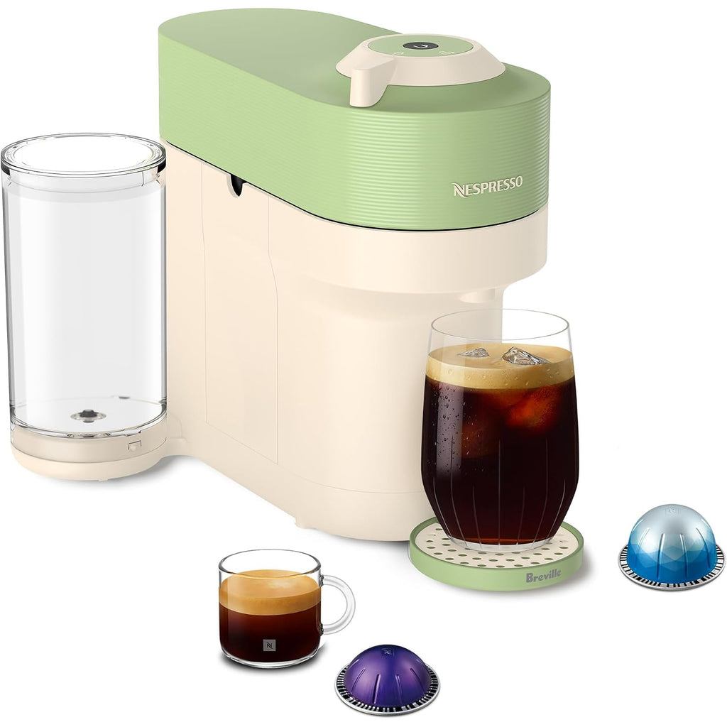 Nespresso Limited-Edition Vertuo Pop+ Coffee And Espresso Maker By Breville, Pistachio