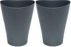 Rubbermaid Trash Can, 2.25 Gallon, Plastic, Gunmetal Blue | Pack Of 2 | Bathroom | Vanity