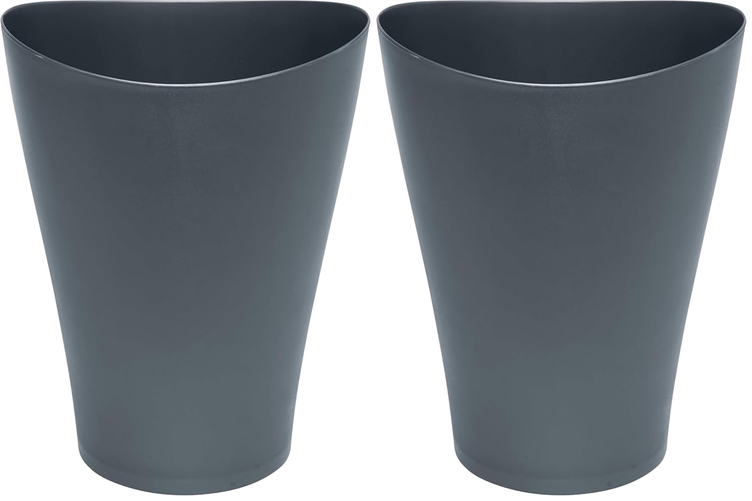 Rubbermaid Trash Can, 2.25 Gallon, Plastic, Gunmetal Blue | Pack Of 2 | Bathroom | Vanity